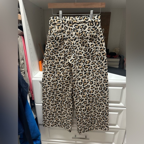 Anthropologie’s Mauve The Ettie high-rise wide leg crop pant in leopard - Picture 7 of 7